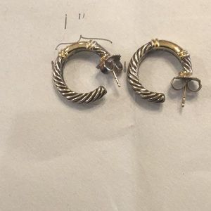 David Yurman cable hoop earrings